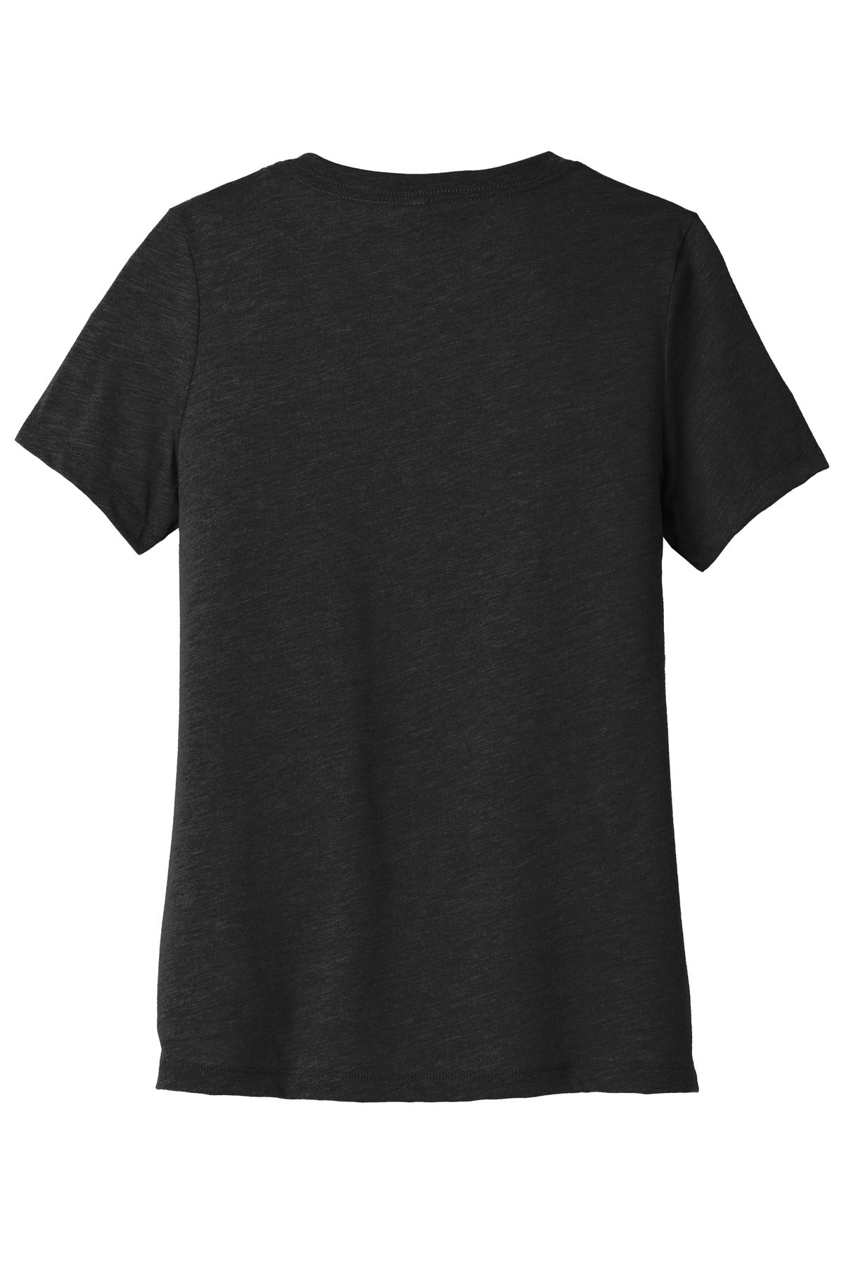 BELLA+CANVAS Women's Relaxed Heather CVC V-Neck Tee - Black Heather
