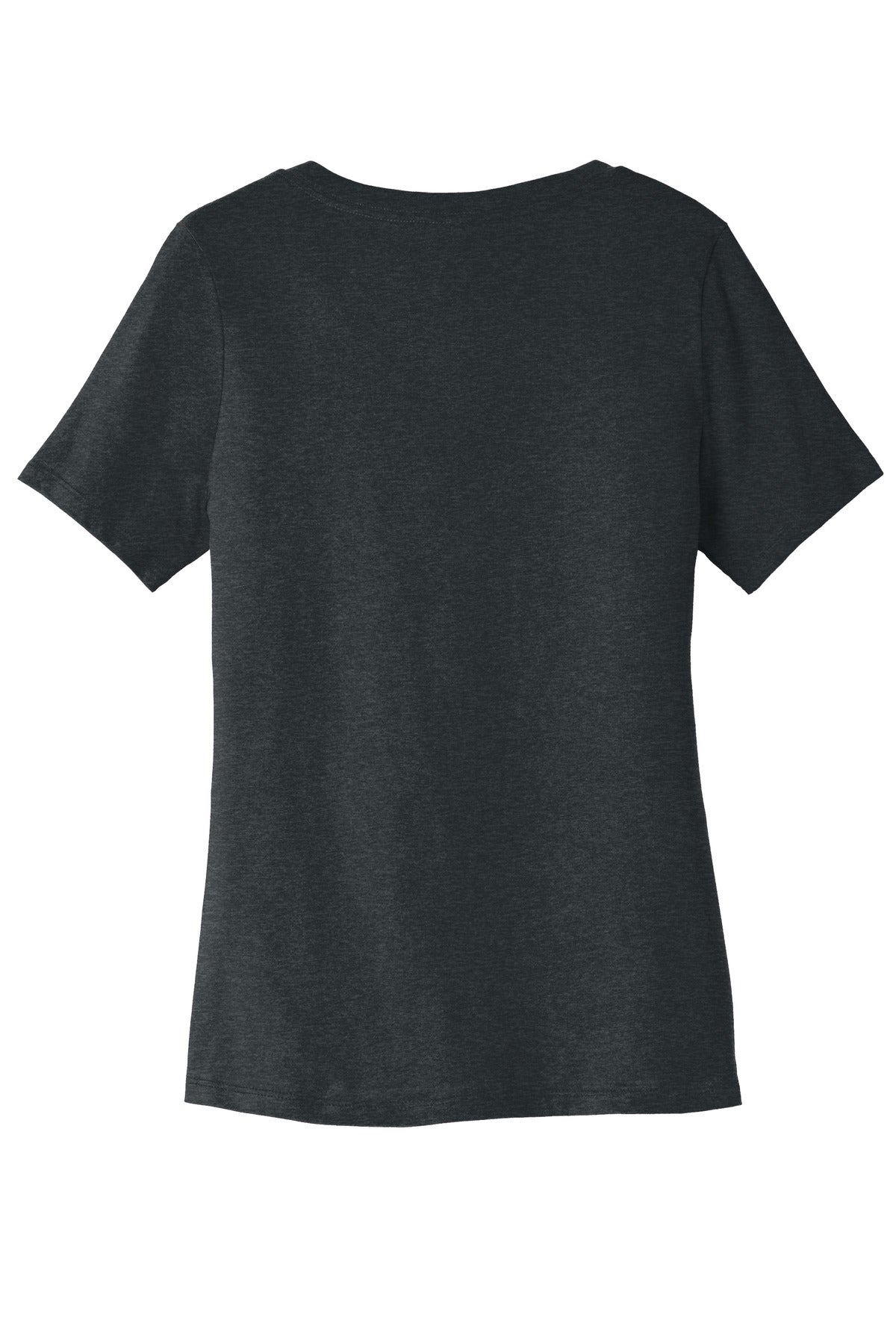BELLA+CANVAS Women's Relaxed Heather CVC V-Neck Tee - Dark Grey Heather