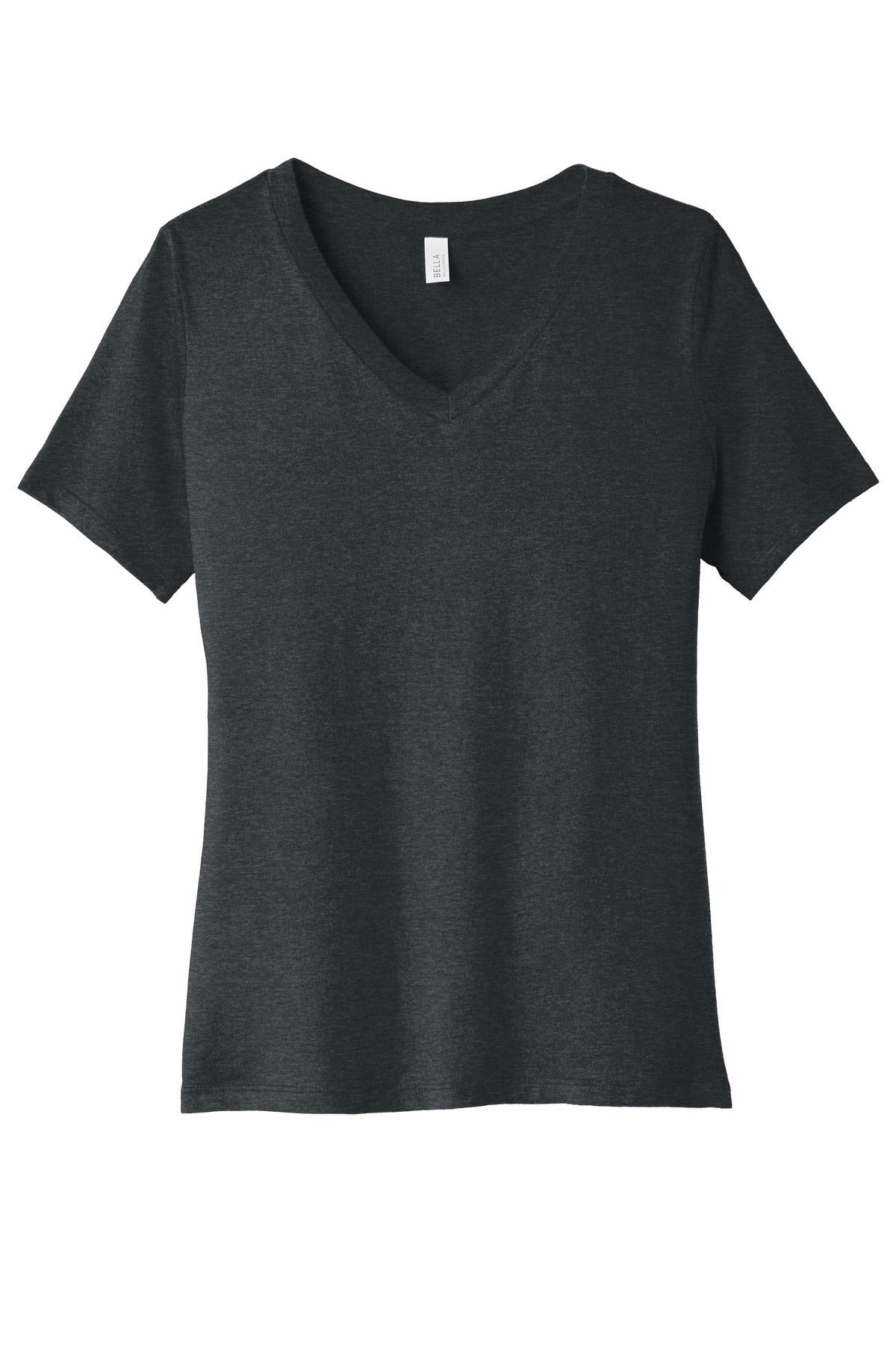 Kilwins · BELLA+CANVAS Women's Relaxed Heather CVC V-Neck Tee — dark grey heather