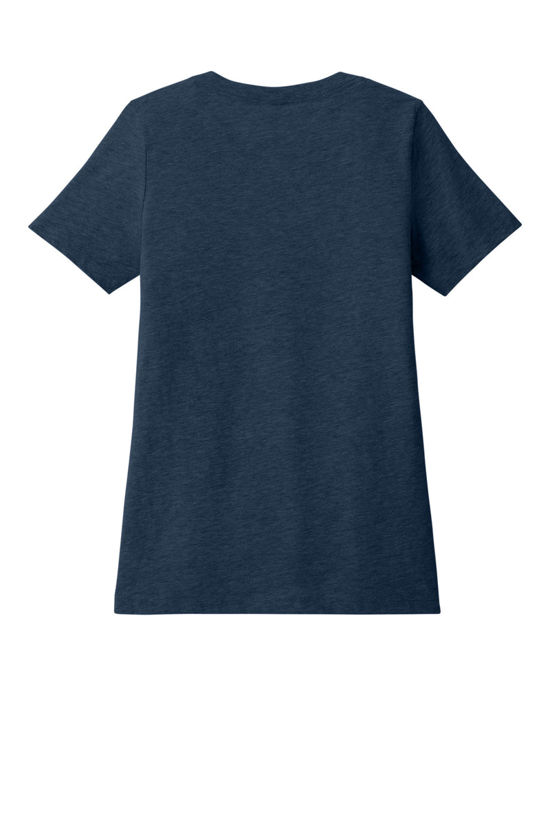 BELLA+CANVAS Women's Relaxed Heather CVC V-Neck Tee - Heather Navy