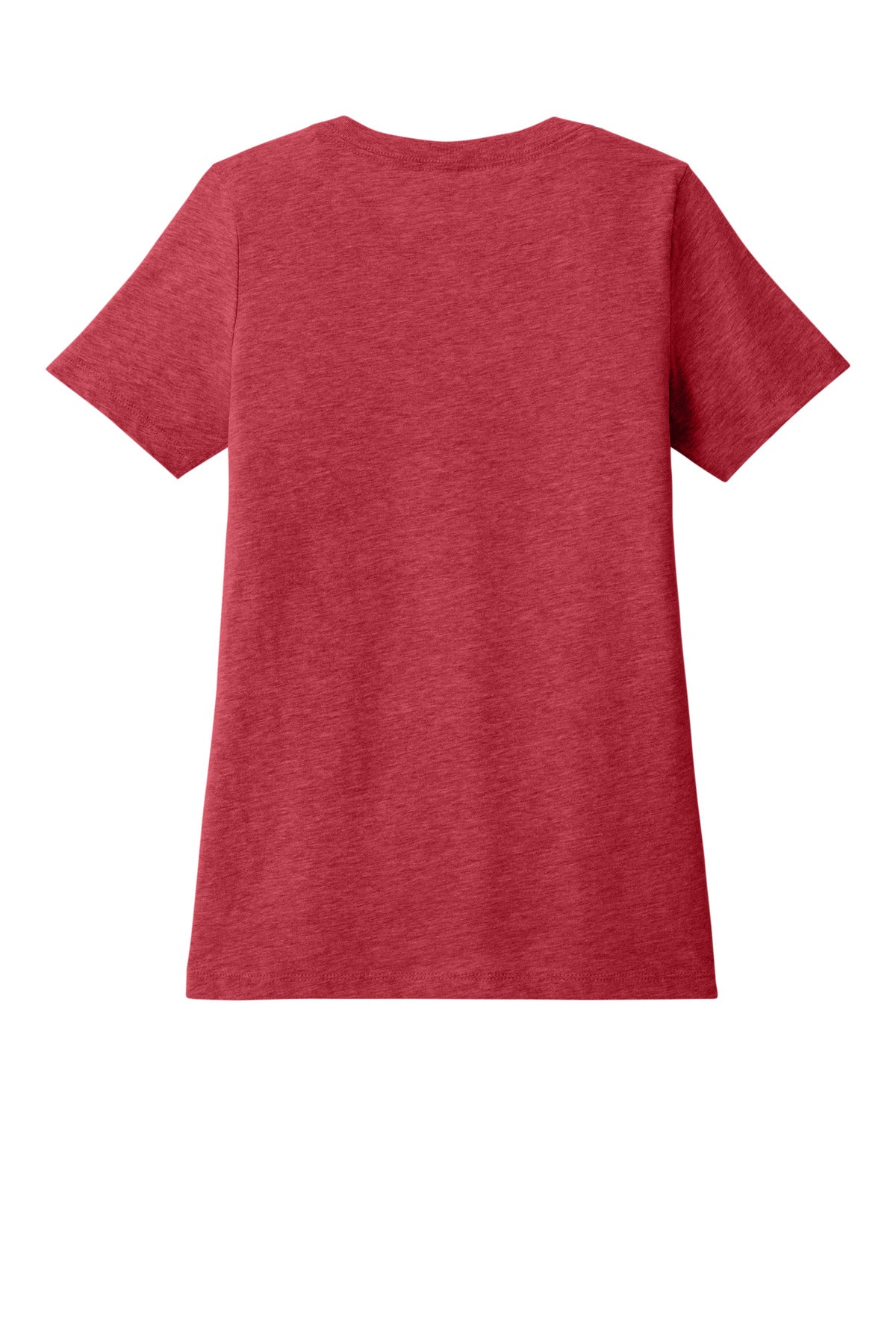 BELLA+CANVAS Women's Relaxed Heather CVC V-Neck Tee - Heather Red