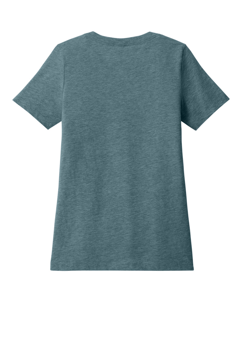 BELLA+CANVAS Women's Relaxed Heather CVC V-Neck Tee - Heather Slate