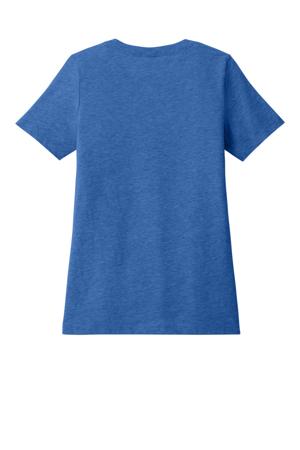 BELLA+CANVAS Women's Relaxed Heather CVC V-Neck Tee - Heather True Royal