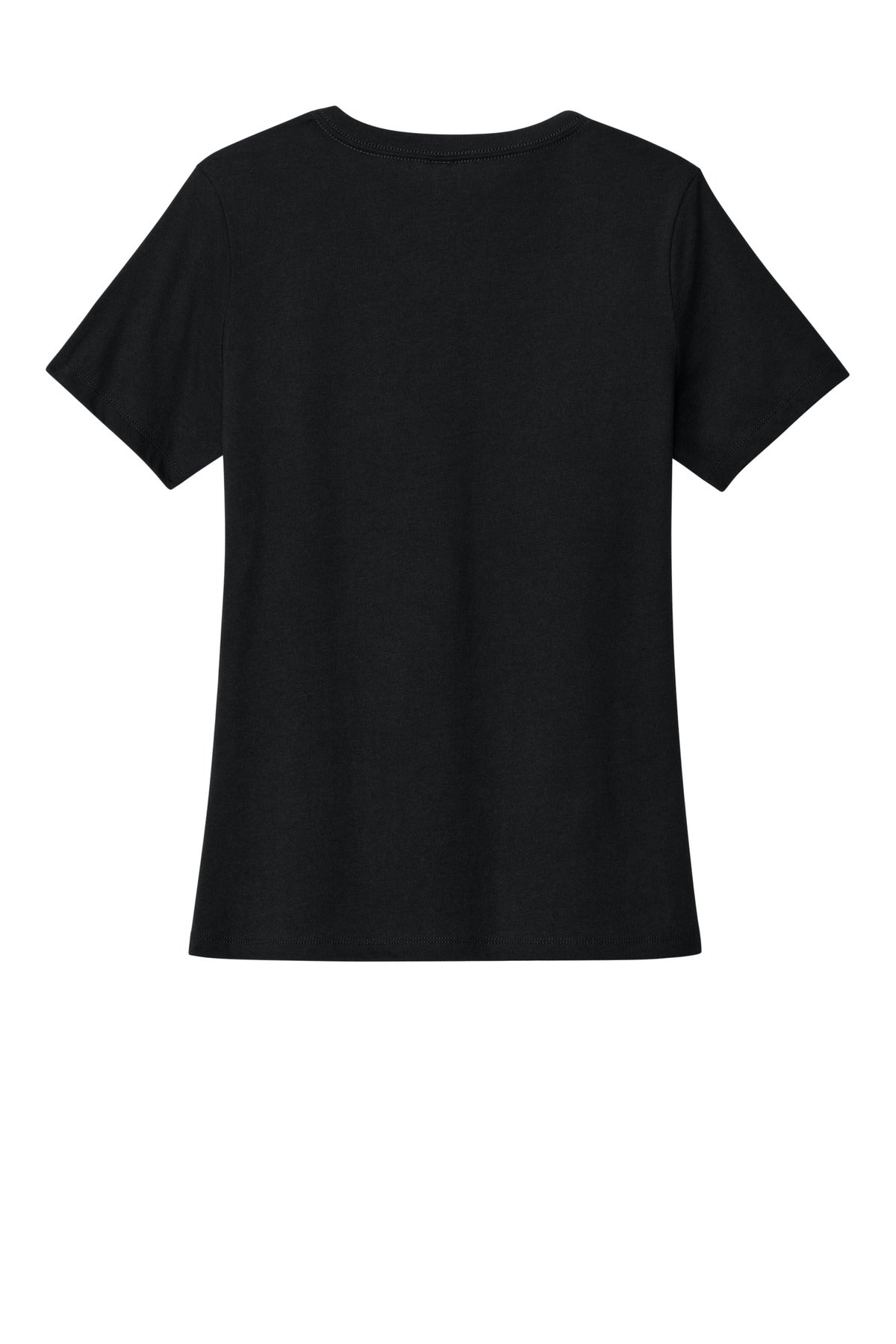 BELLA+CANVAS Women's Relaxed Heather CVC V-Neck Tee - Solid Black Blend
