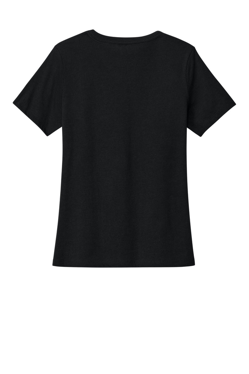 BELLA+CANVAS Women's Relaxed Heather CVC V-Neck Tee - Solid Black Blend