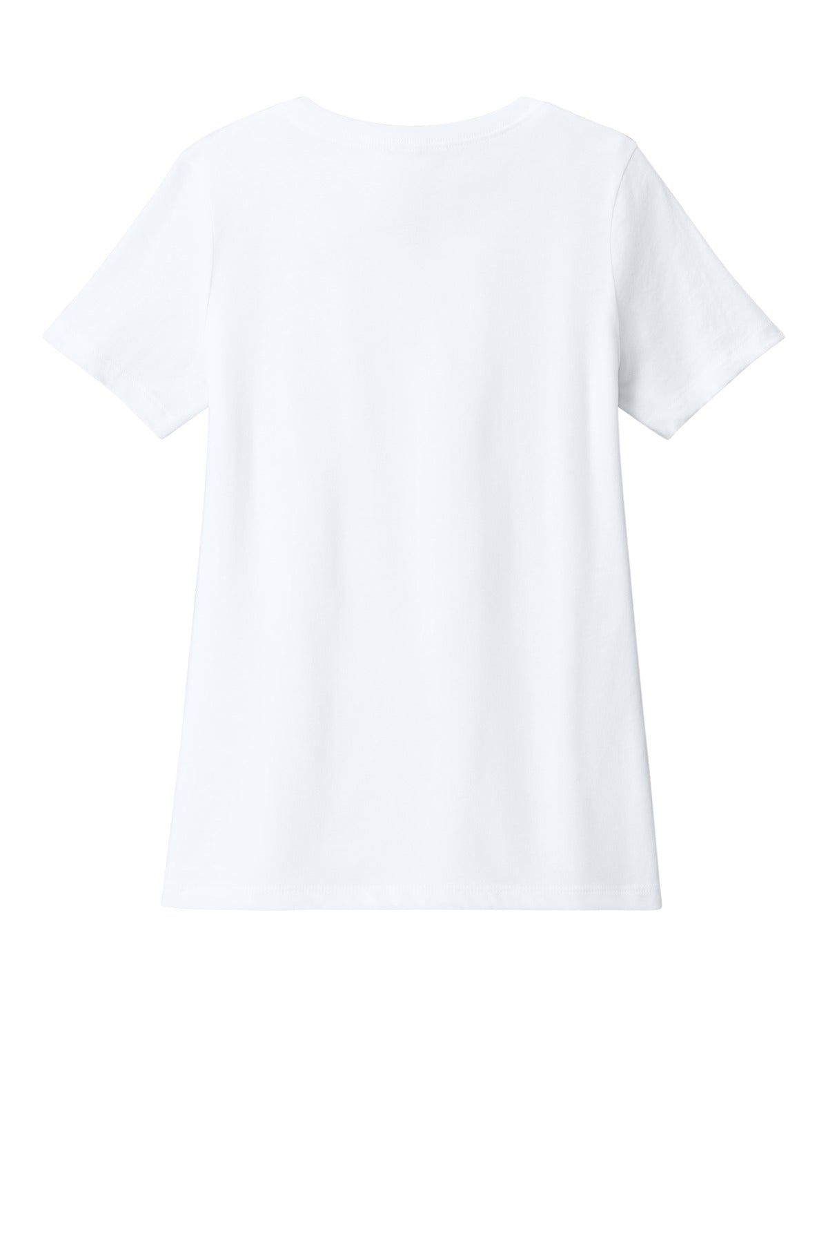 BELLA+CANVAS Women's Relaxed Heather CVC V-Neck Tee - Solid White Blend
