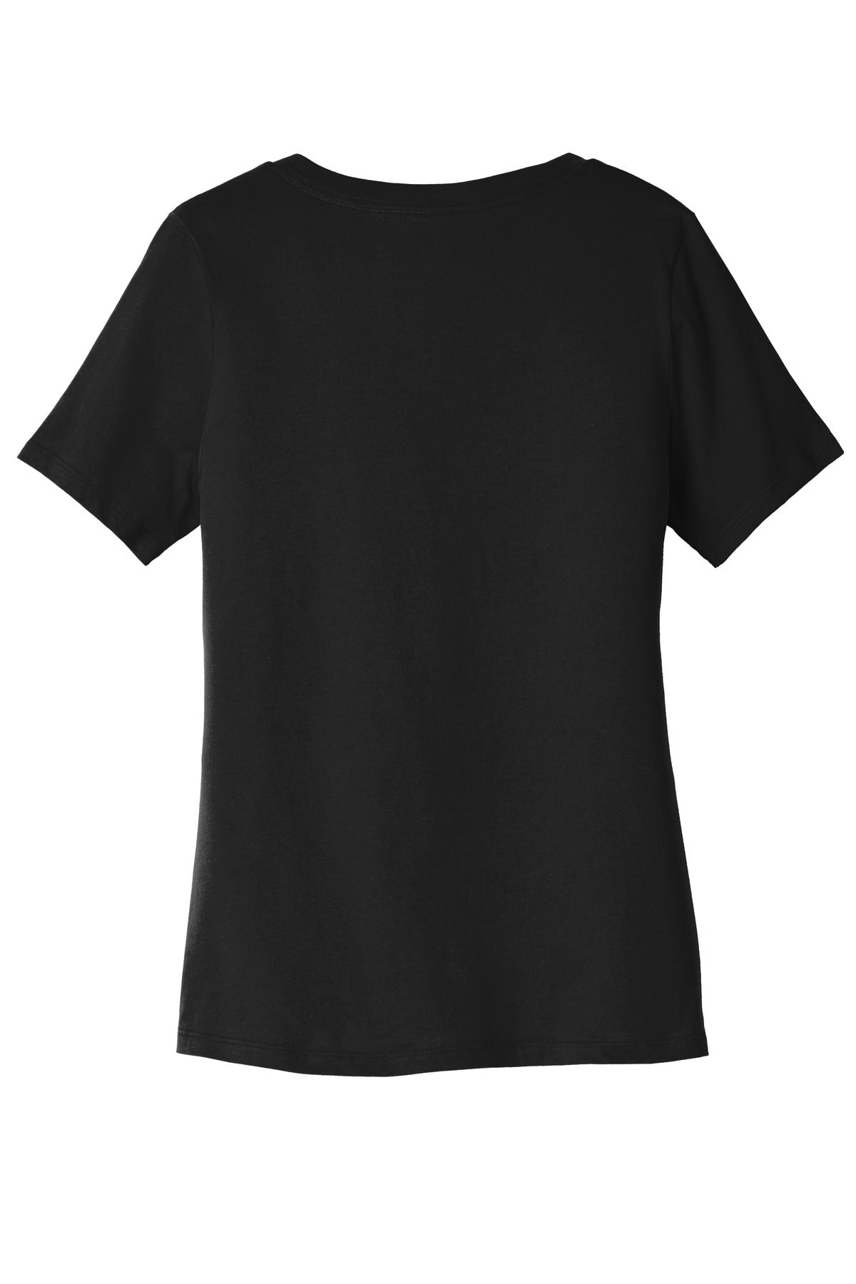 BELLA+CANVAS  Women's Relaxed Jersey Short Sleeve V-Neck Tee - Black