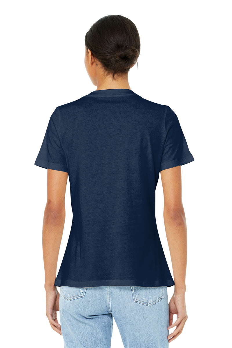 BELLA+CANVAS  Women's Relaxed Jersey Short Sleeve V-Neck Tee - Navy