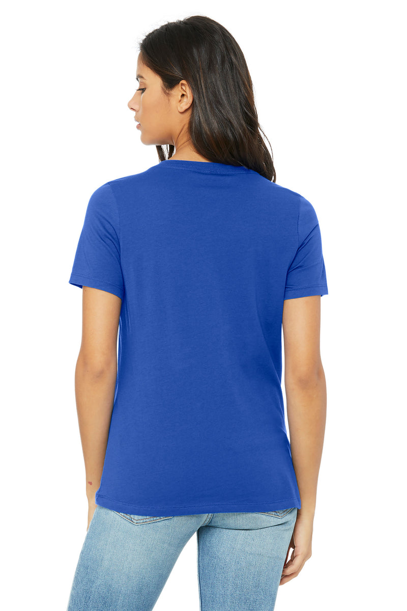 BELLA+CANVAS  Women's Relaxed Jersey Short Sleeve V-Neck Tee - True Royal