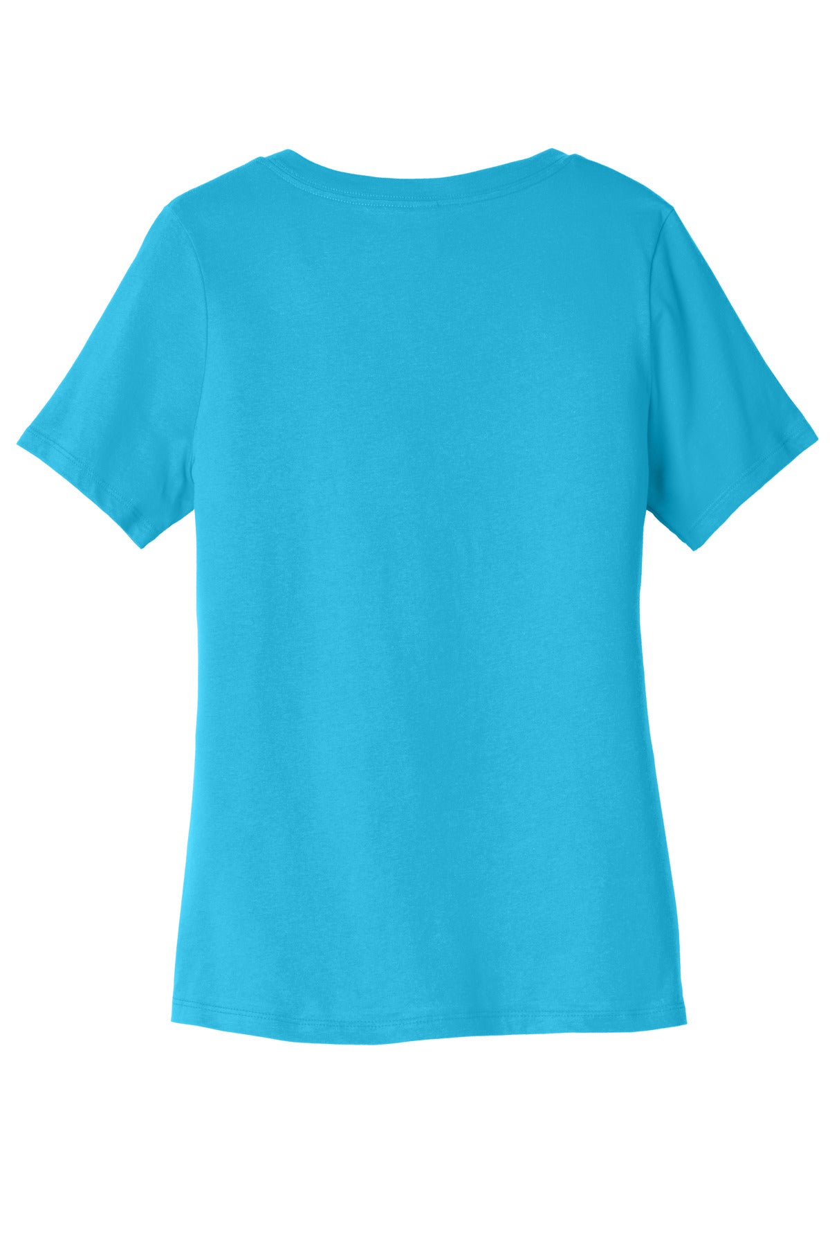 BELLA+CANVAS  Women's Relaxed Jersey Short Sleeve V-Neck Tee - Turquoise