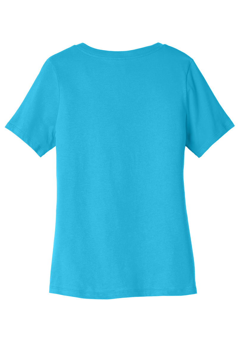 BELLA+CANVAS  Women's Relaxed Jersey Short Sleeve V-Neck Tee - Turquoise