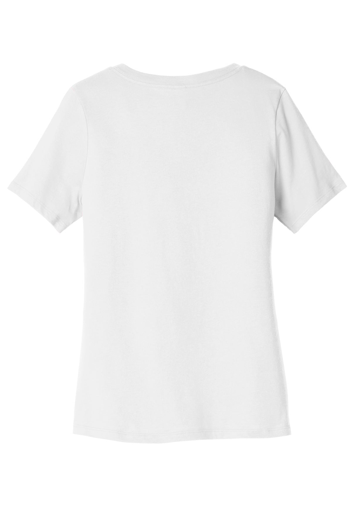 BELLA+CANVAS  Women's Relaxed Jersey Short Sleeve V-Neck Tee - White
