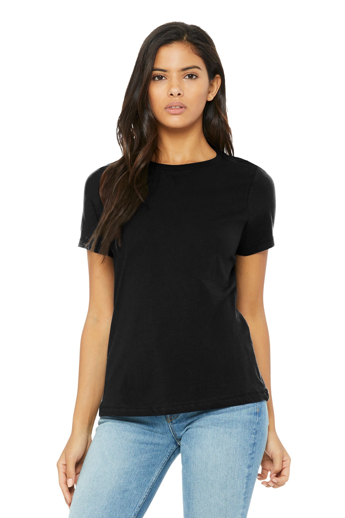 BELLA+CANVAS Women's Relaxed Triblend Tee - Solid Black Triblend