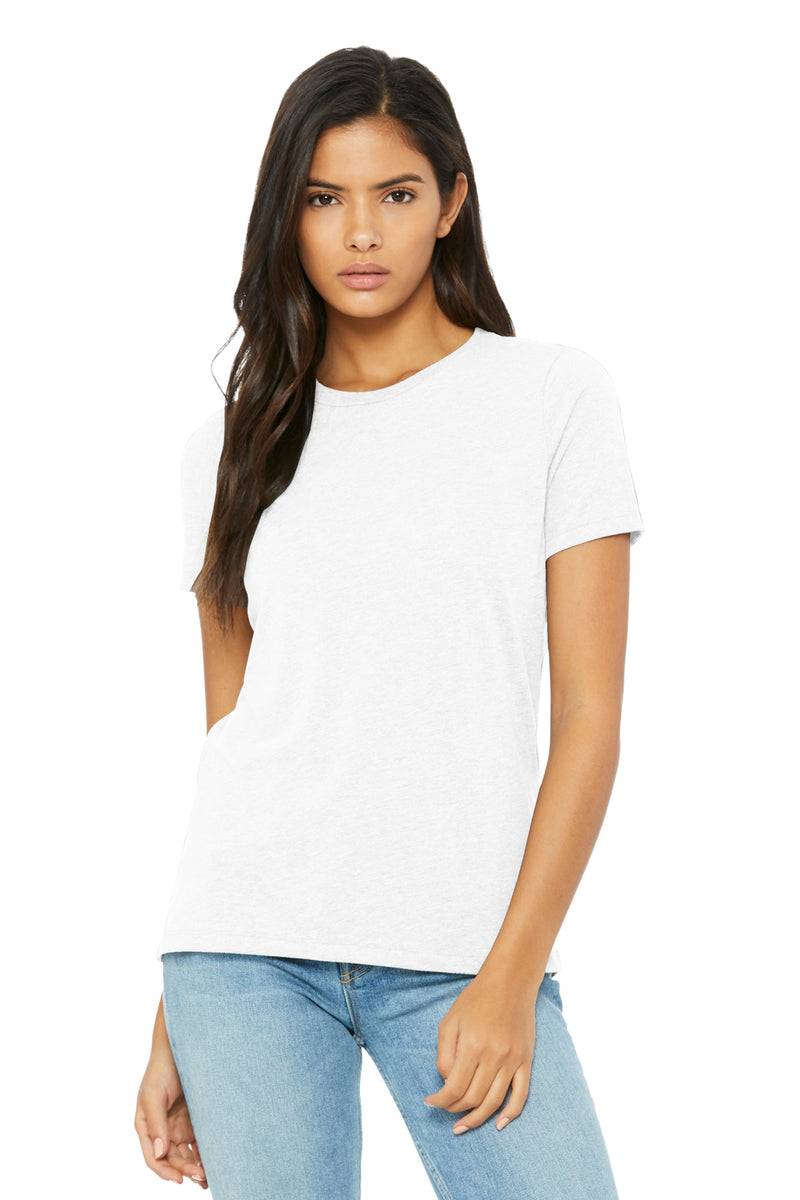 BELLA+CANVAS Women's Relaxed Triblend Tee - Solid White Triblend