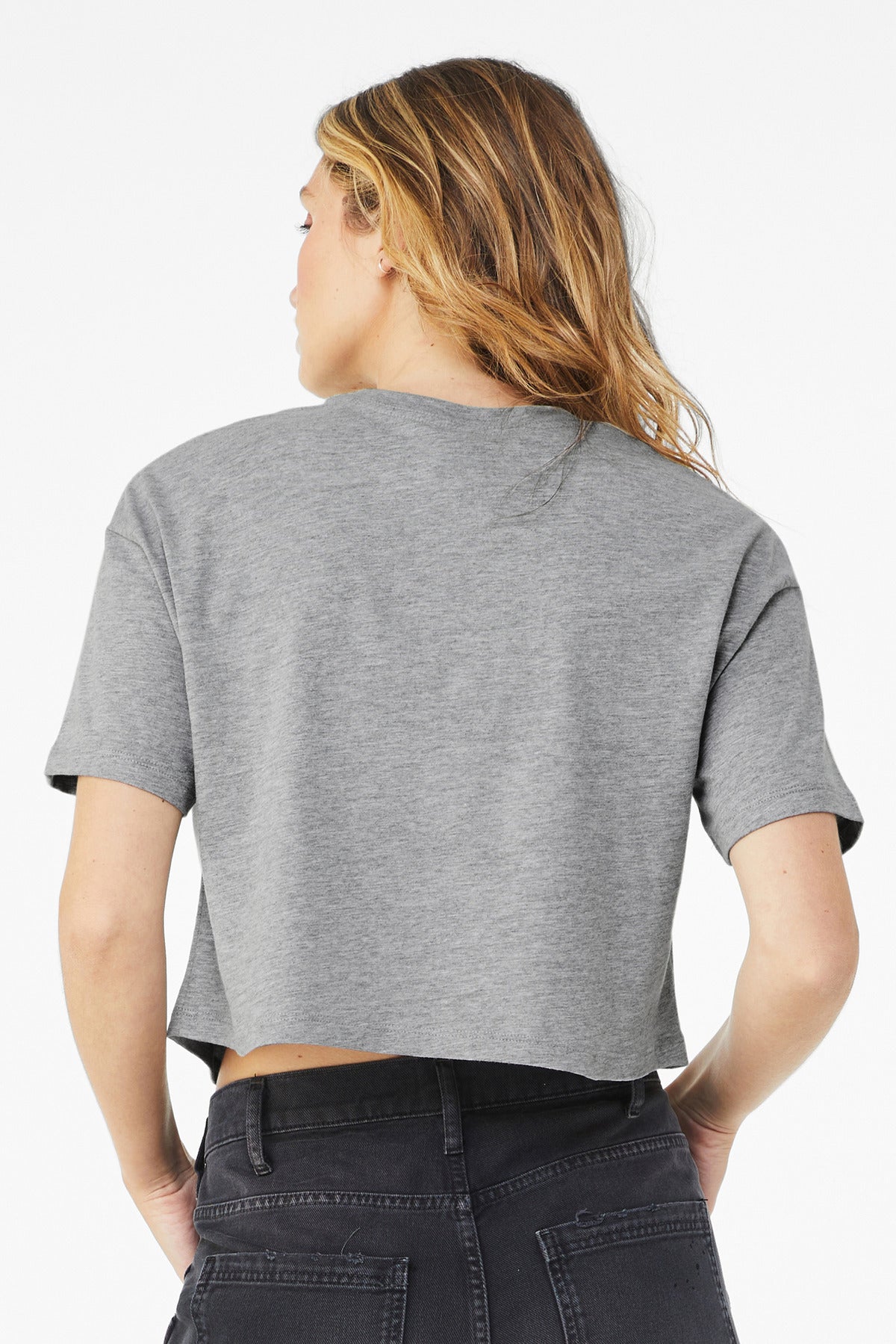 BELLA+CANVAS Women's Jersey Crop Tee - Athletic Heather