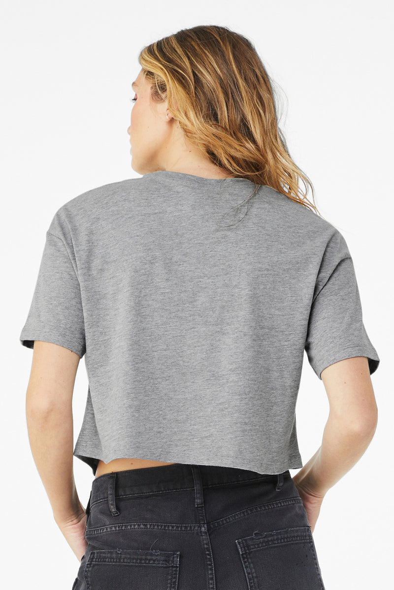 BELLA+CANVAS Women's Jersey Crop Tee - Athletic Heather