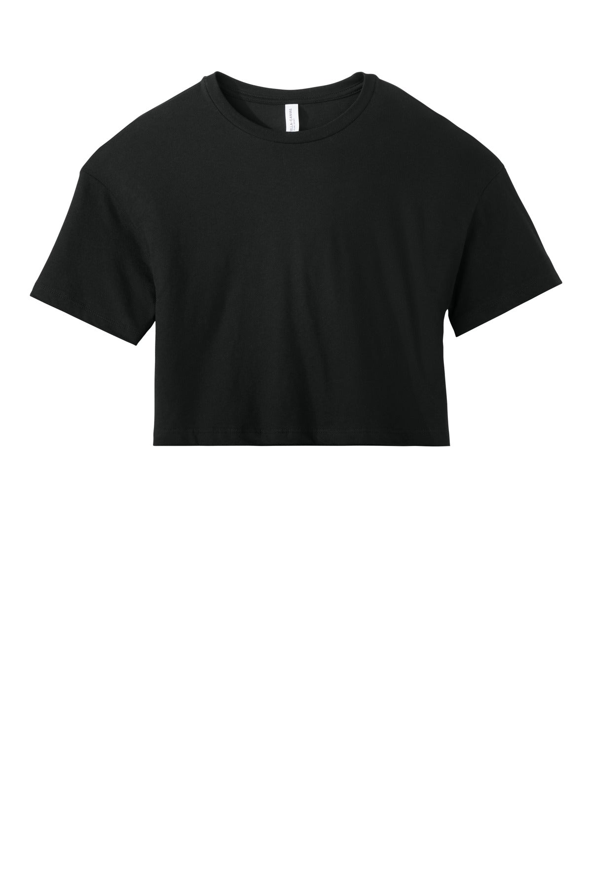 BELLA+CANVAS Women's Jersey Crop Tee - Black