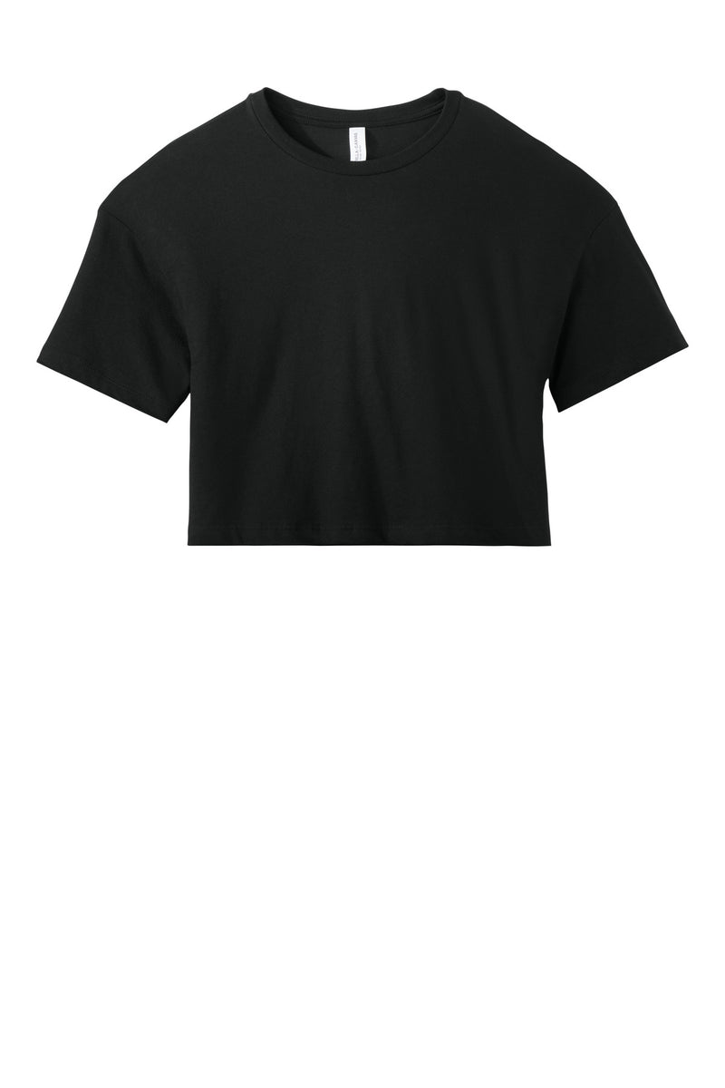 BELLA+CANVAS Women's Jersey Crop Tee - Black