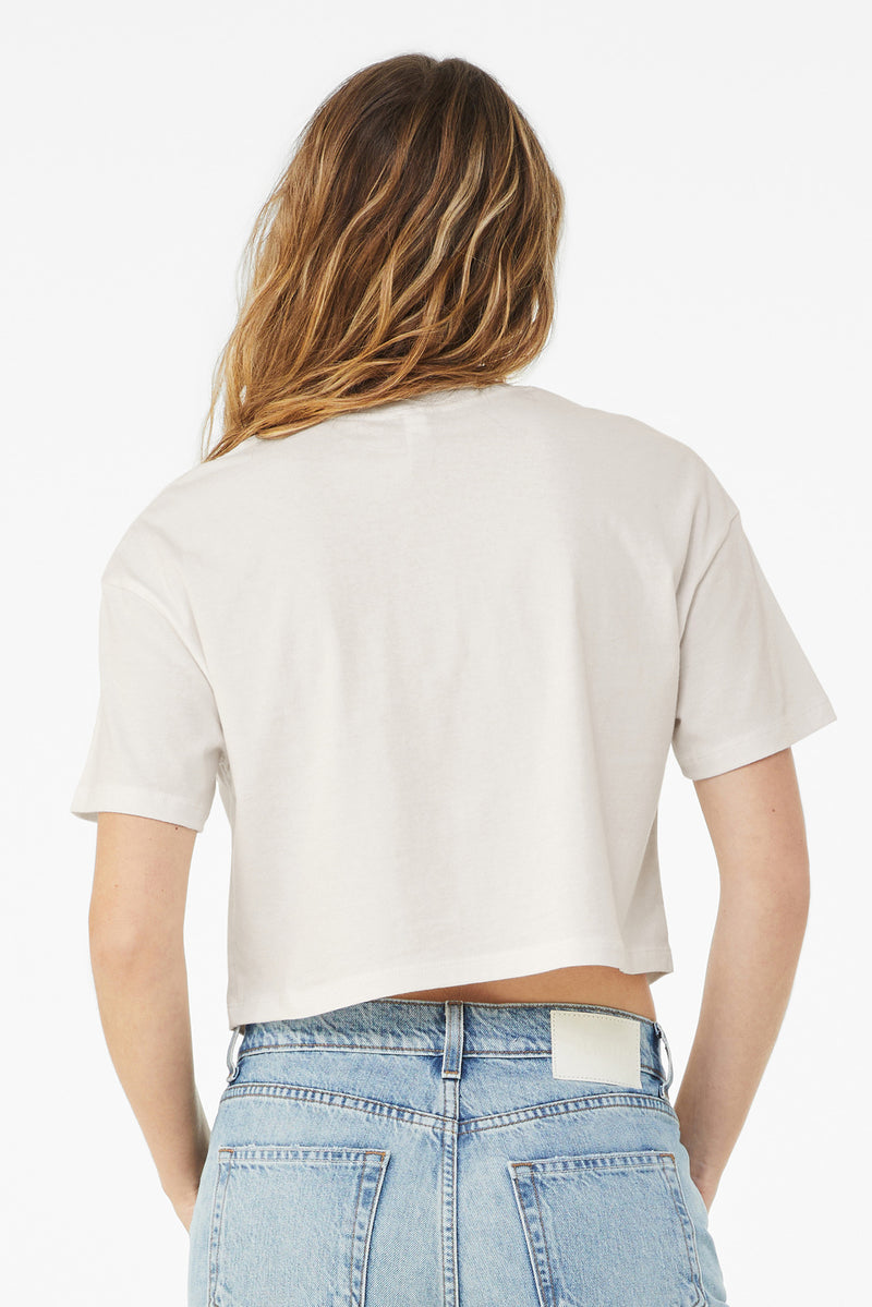 BELLA+CANVAS Women's Jersey Crop Tee - Vintage White