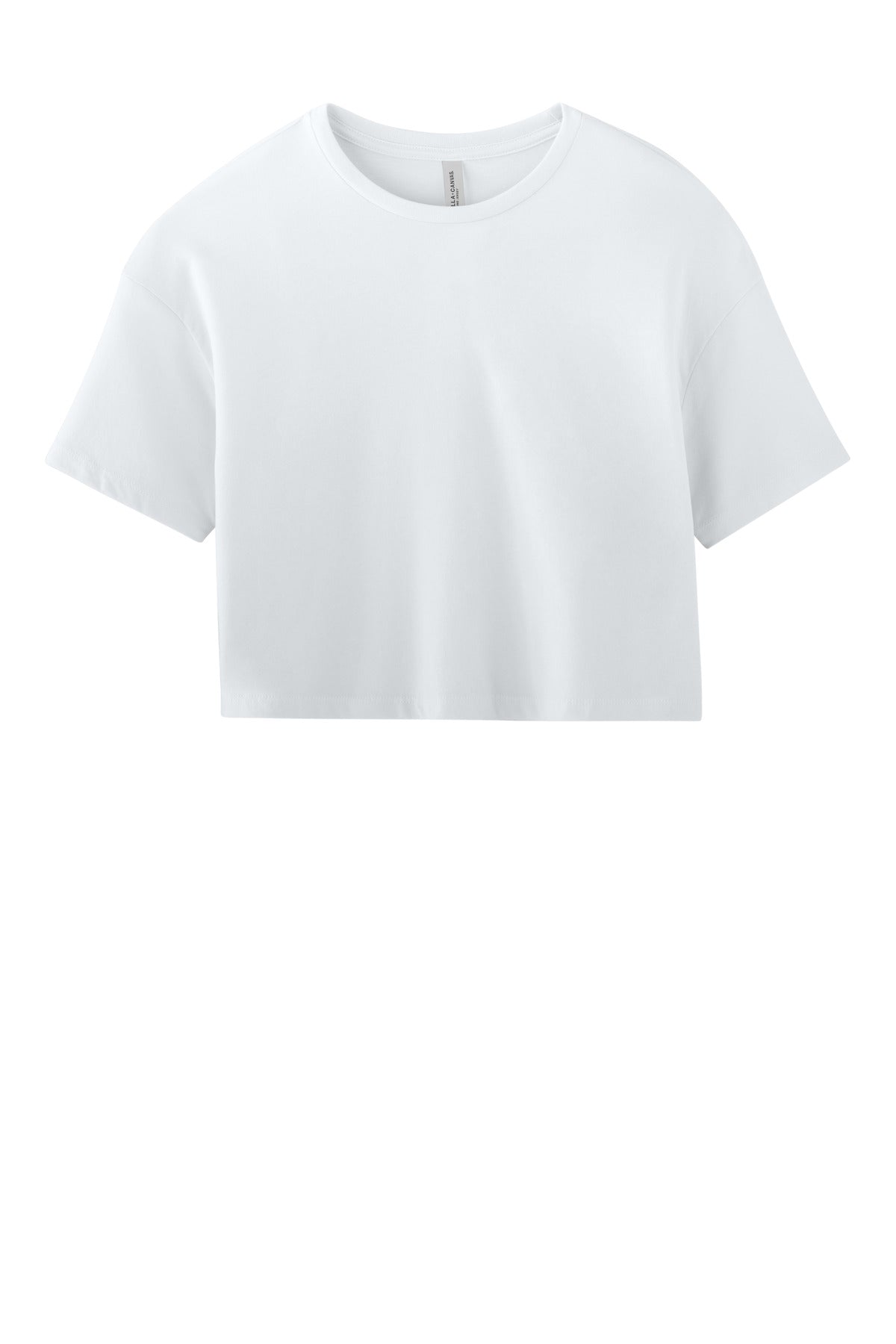 BELLA+CANVAS Women's Jersey Crop Tee - White