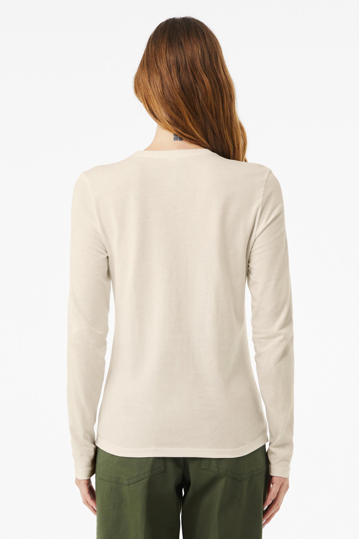 BELLA+CANVAS Women's Jersey Long Sleeve Tee - Heather Dust