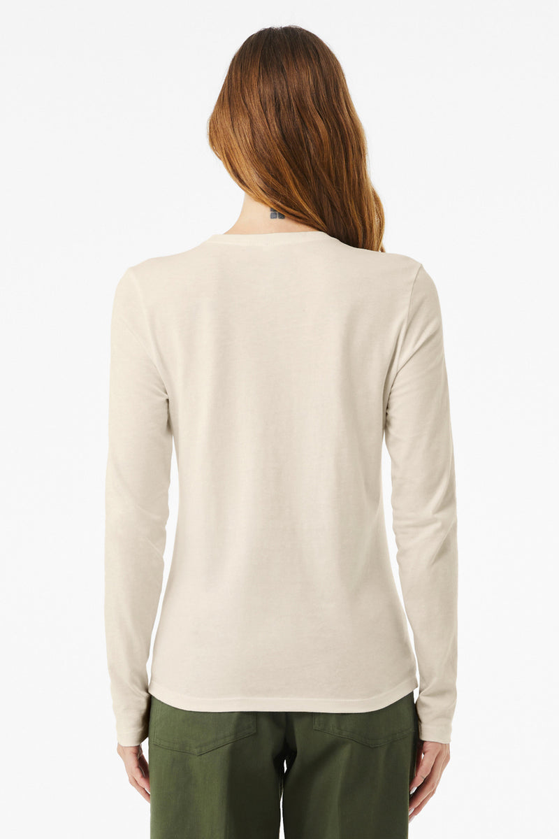 BELLA+CANVAS Women's Jersey Long Sleeve Tee - Heather Dust