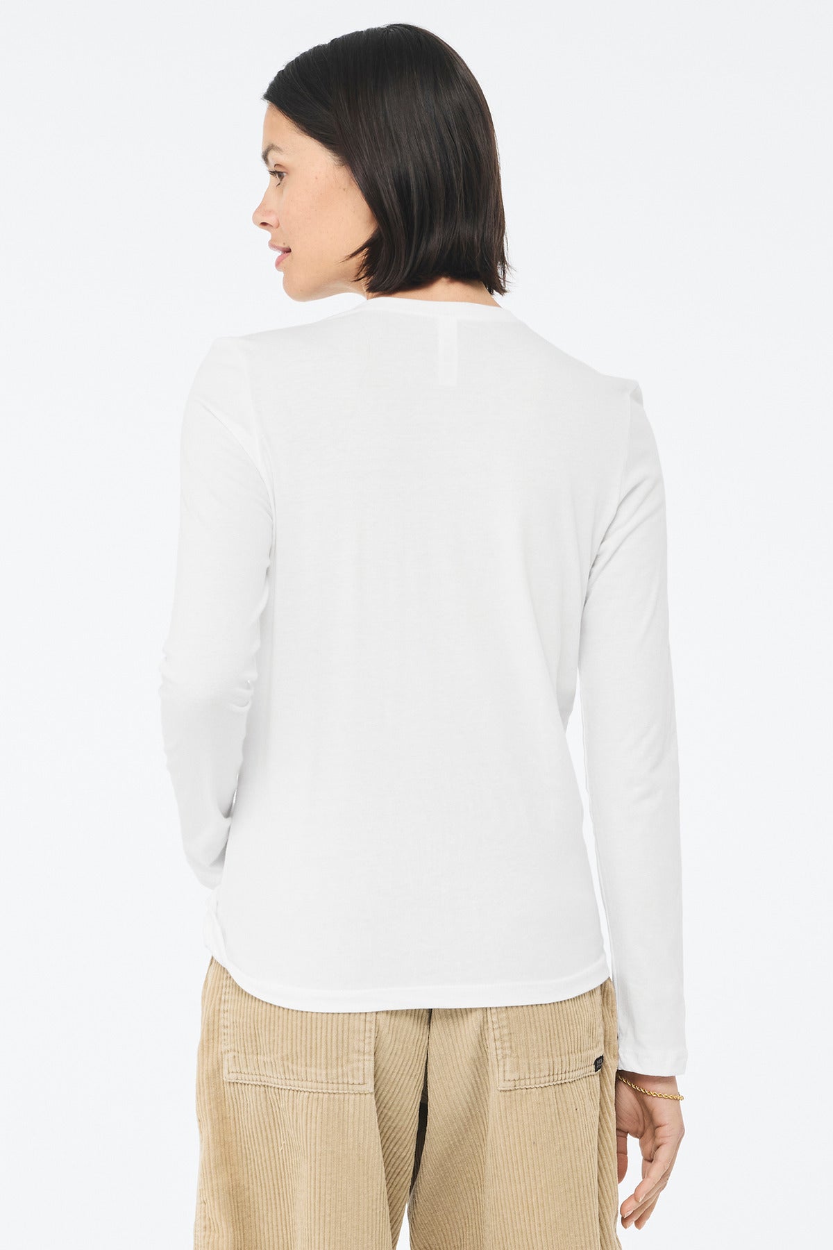 BELLA+CANVAS Women's Jersey Long Sleeve Tee - White