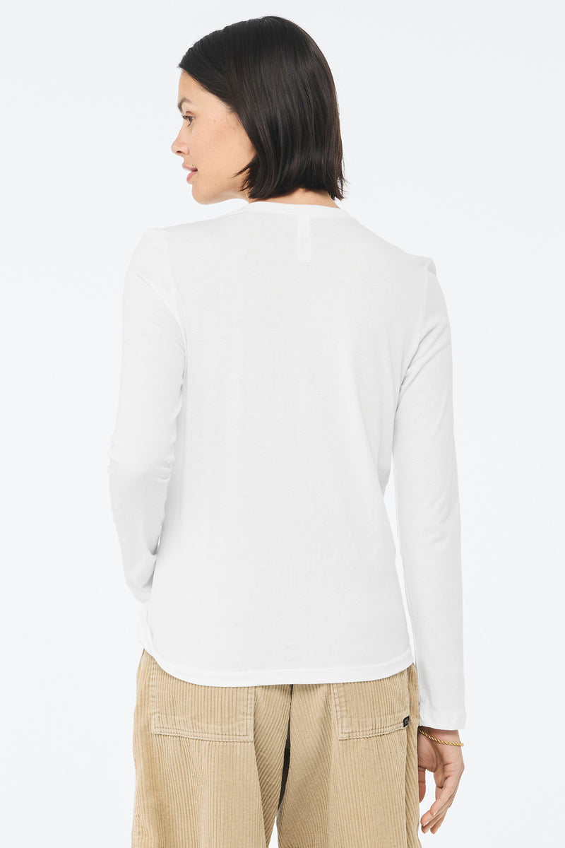 BELLA+CANVAS Women's Jersey Long Sleeve Tee - White