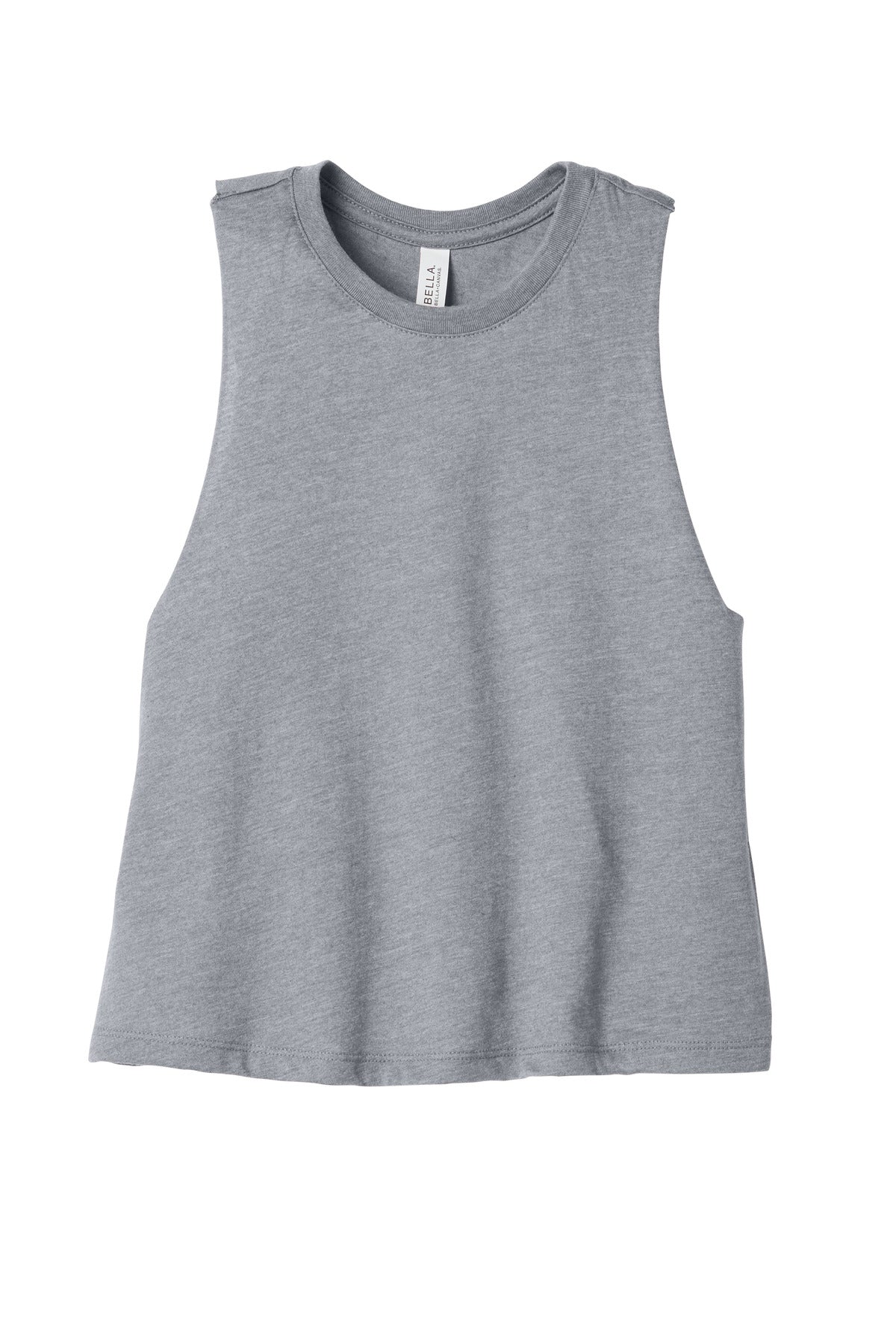 BELLA+CANVAS  Women's Racerback Cropped Tank - Athletic Heather