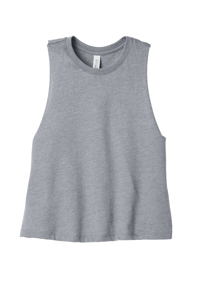BELLA+CANVAS  Women's Racerback Cropped Tank - Athletic Heather