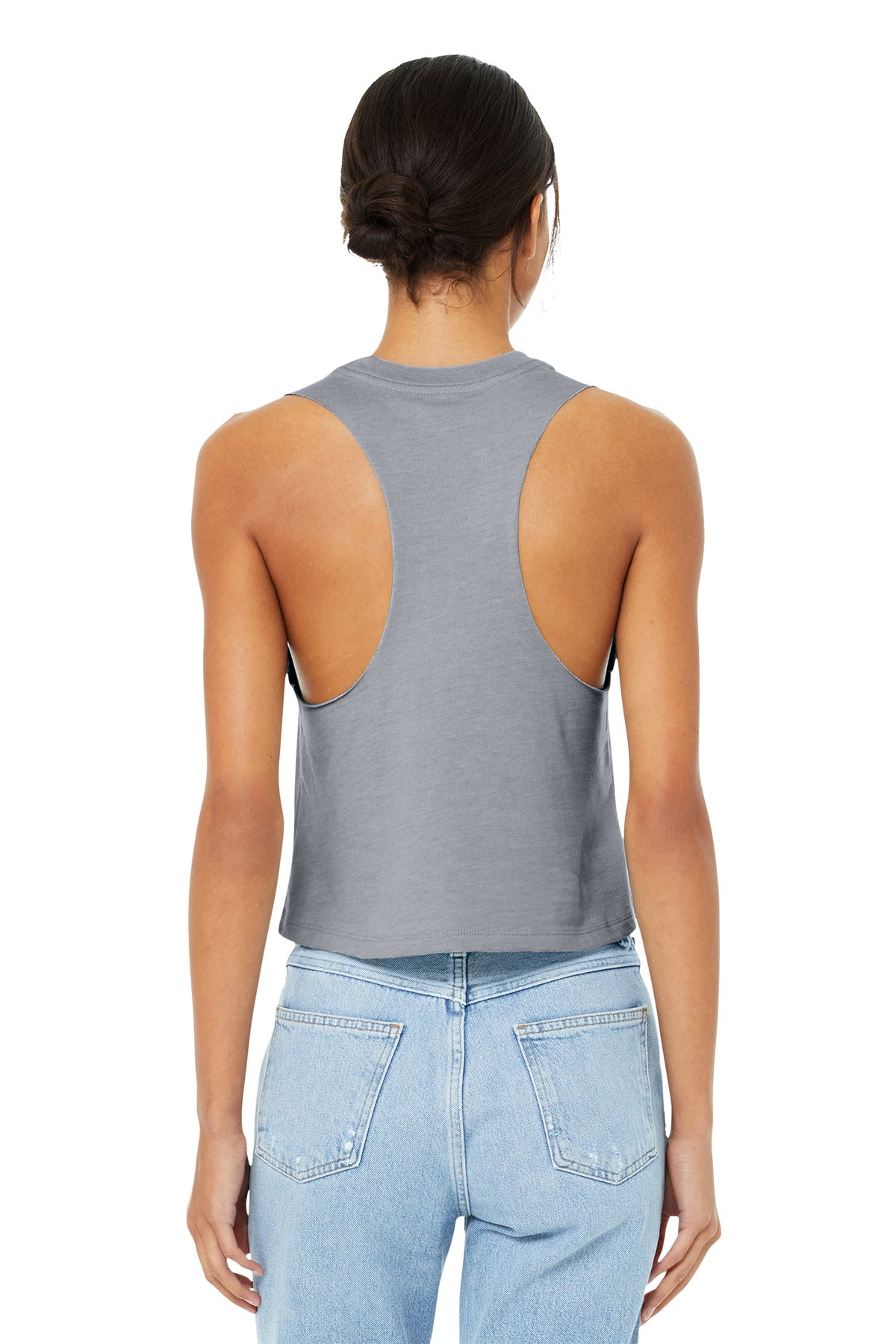 BELLA+CANVAS  Women's Racerback Cropped Tank - Athletic Heather