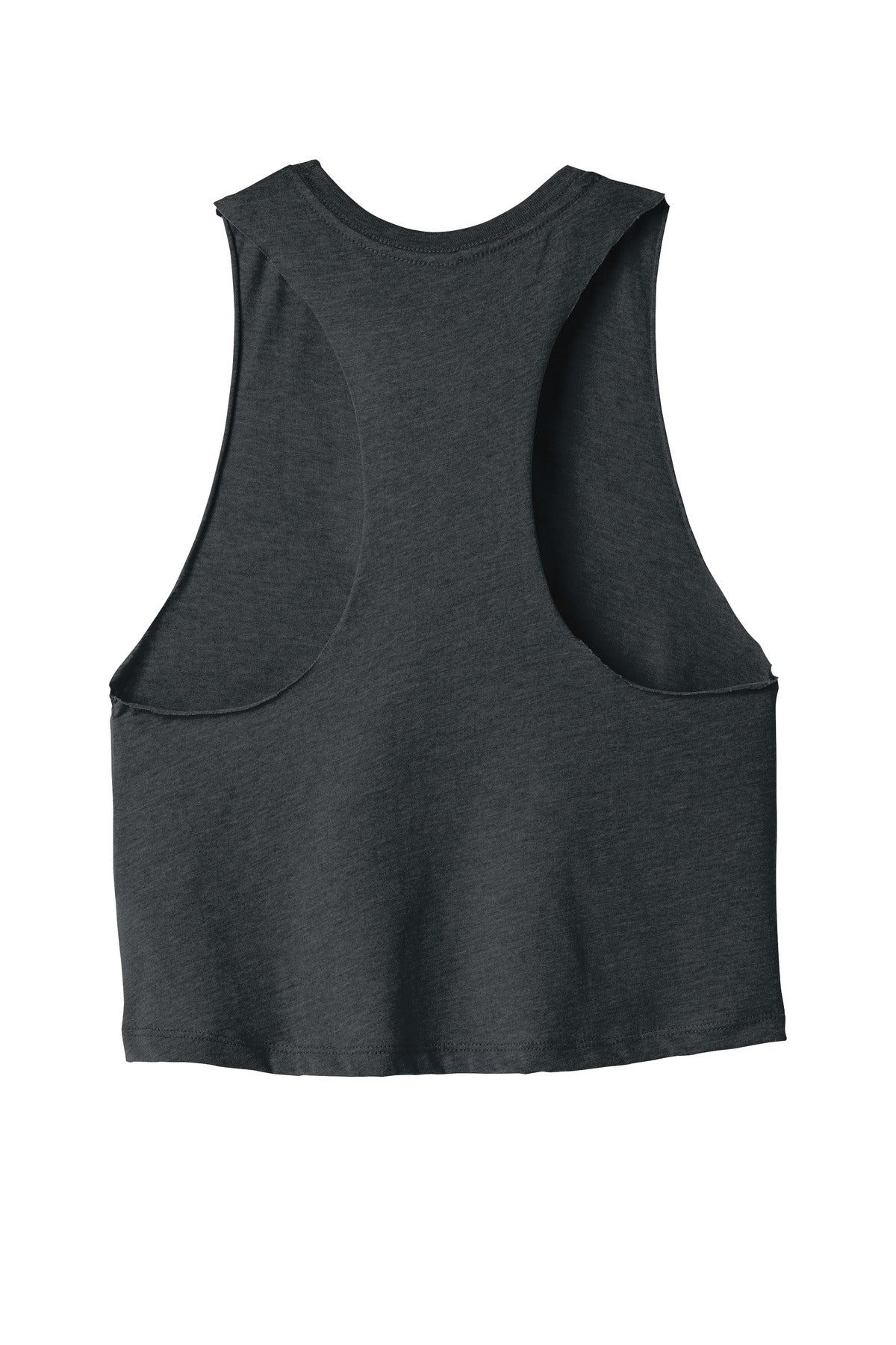 BELLA+CANVAS  Women's Racerback Cropped Tank - Dark Grey Heather