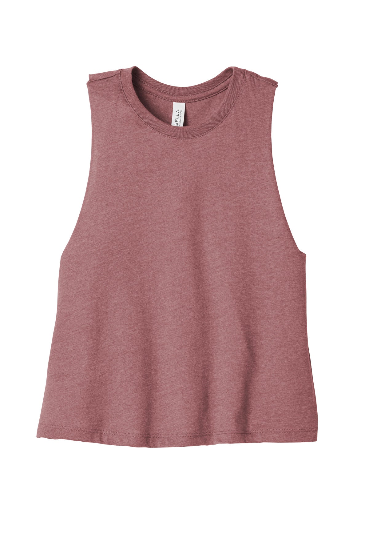 BELLA+CANVAS  Women's Racerback Cropped Tank - Heather Mauve