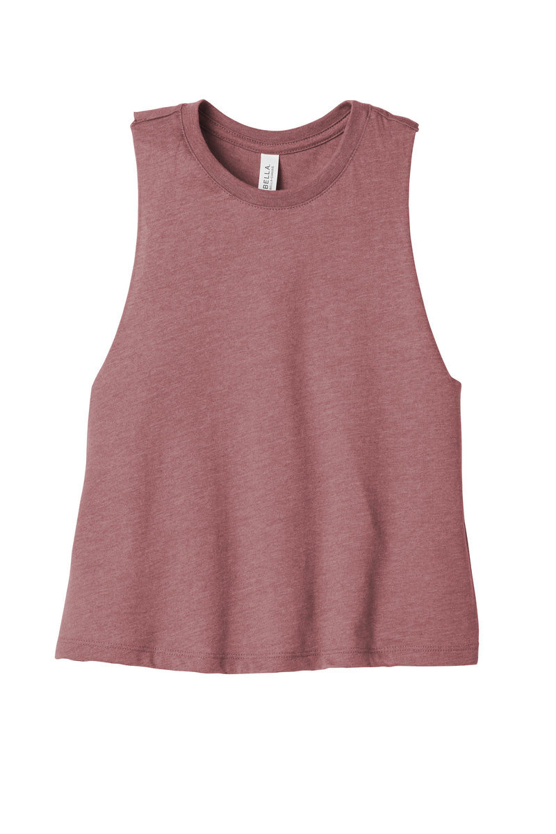 BELLA+CANVAS  Women's Racerback Cropped Tank - Heather Mauve