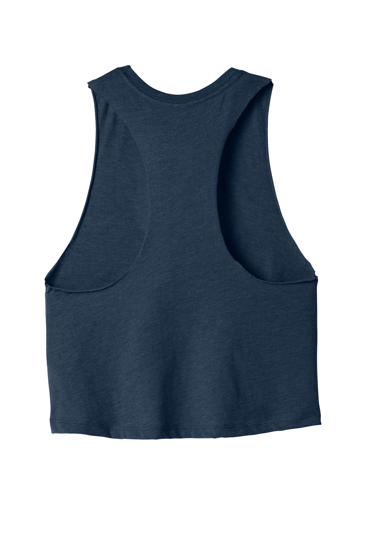 BELLA+CANVAS  Women's Racerback Cropped Tank - Heather Navy