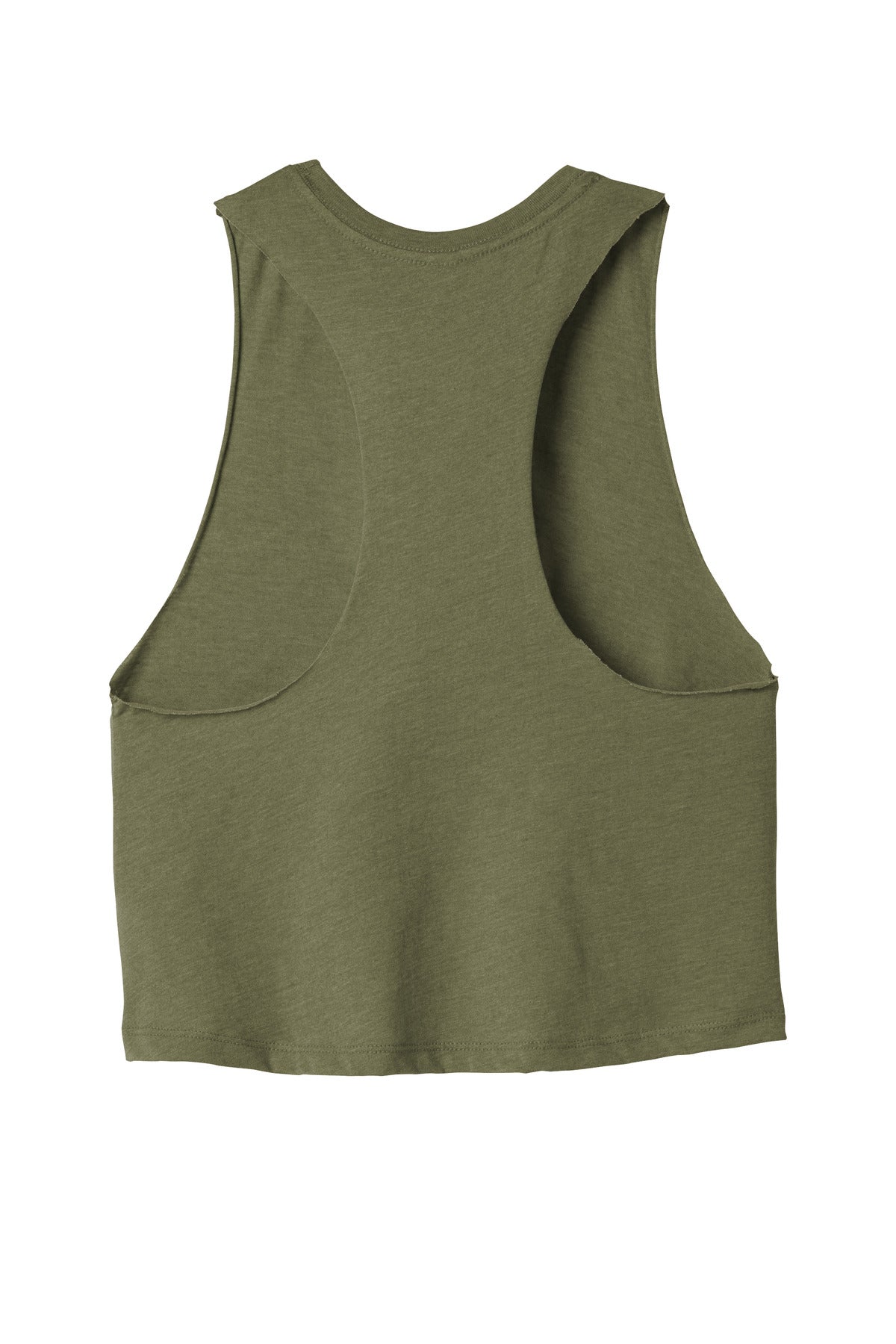 BELLA+CANVAS  Women's Racerback Cropped Tank - Heather Olive