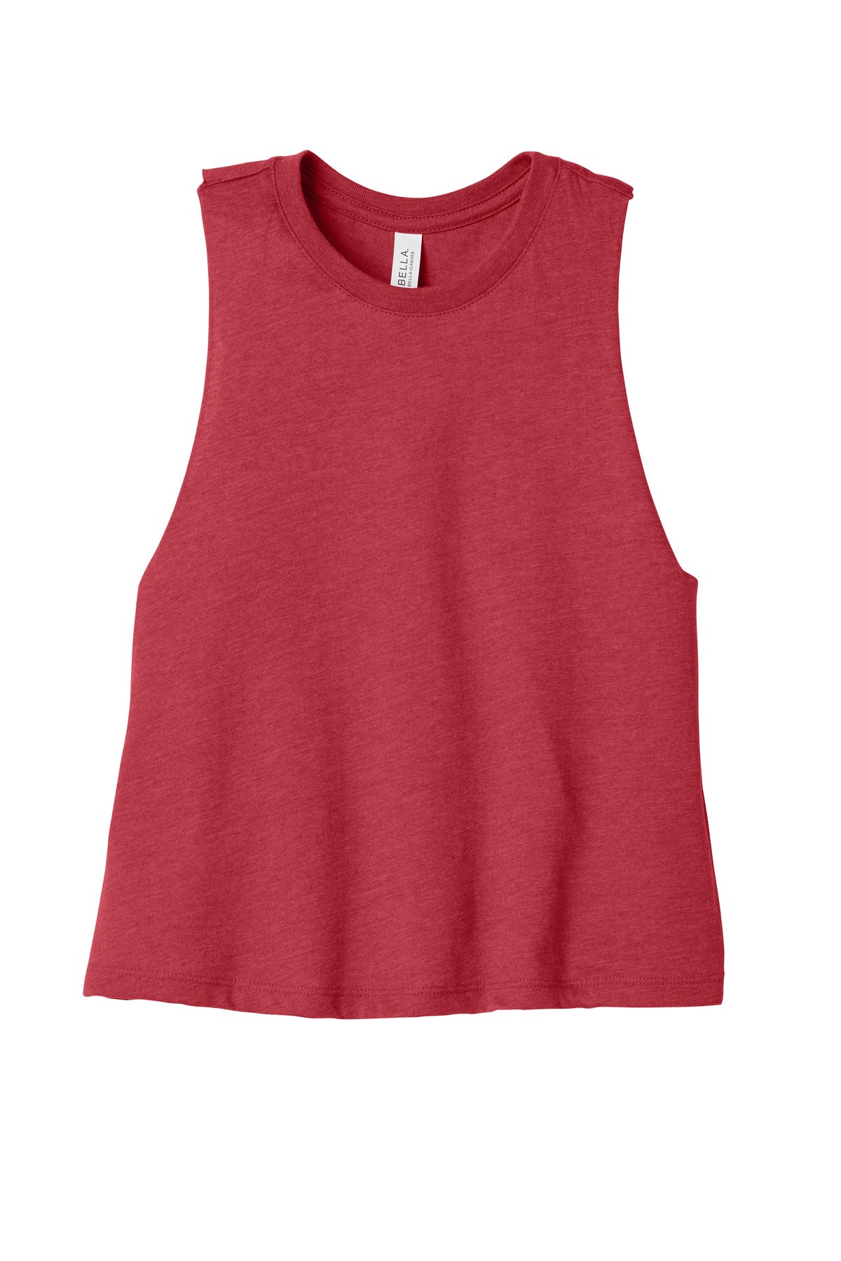 BELLA+CANVAS  Women's Racerback Cropped Tank - Heather Red
