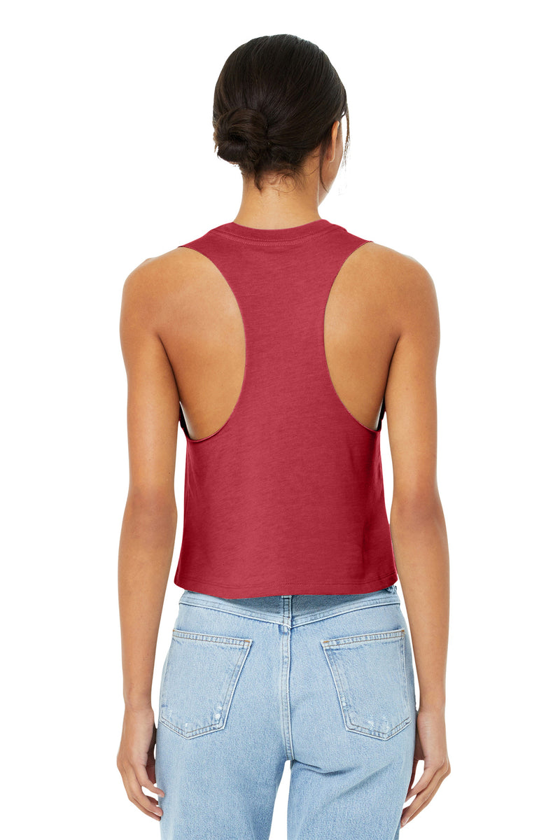 BELLA+CANVAS  Women's Racerback Cropped Tank - Heather Red