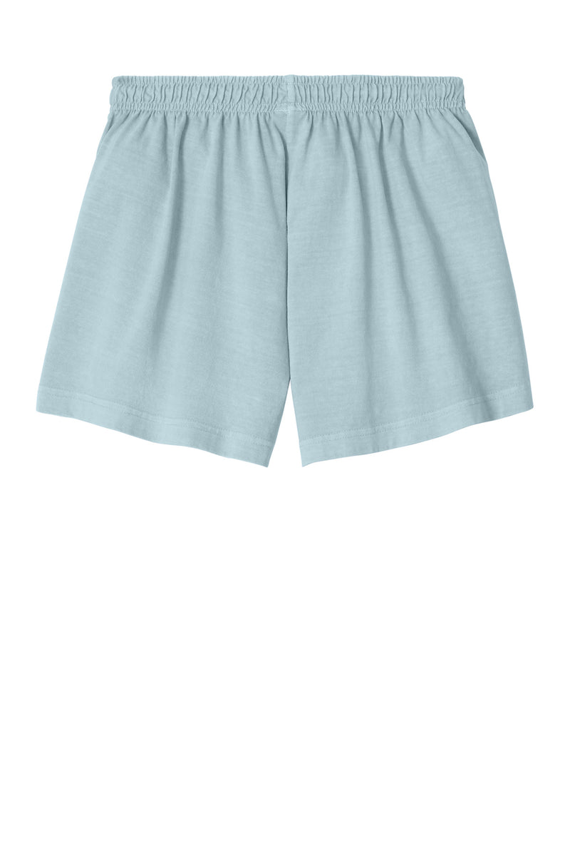 BELLA+CANVAS Women's Heavyweight Garment-Dyed Short - Light Washed Denim