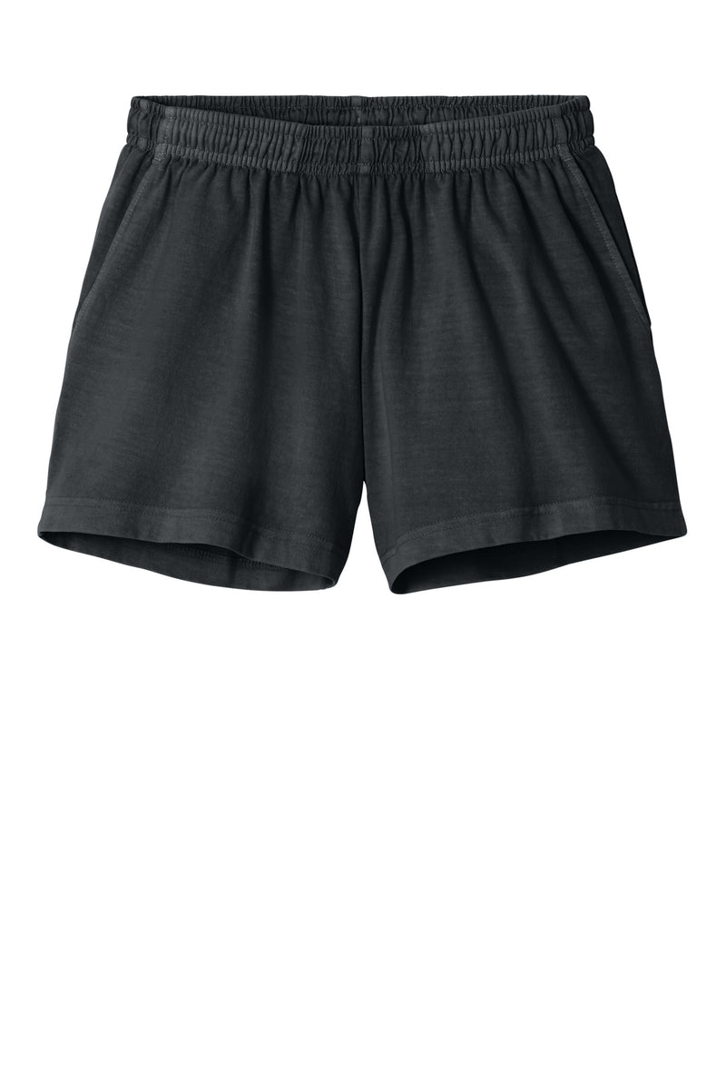 BELLA+CANVAS Women's Heavyweight Garment-Dyed Short - Washed Black