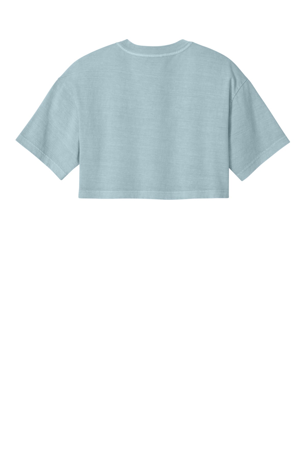 BELLA+CANVAS Women's Heavyweight Garment-Dyed Cropped Tee - Light Washed Denim