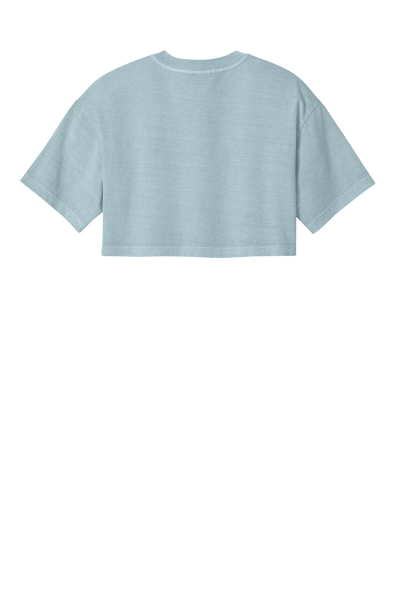 BELLA+CANVAS Women's Heavyweight Garment-Dyed Cropped Tee - Light Washed Denim