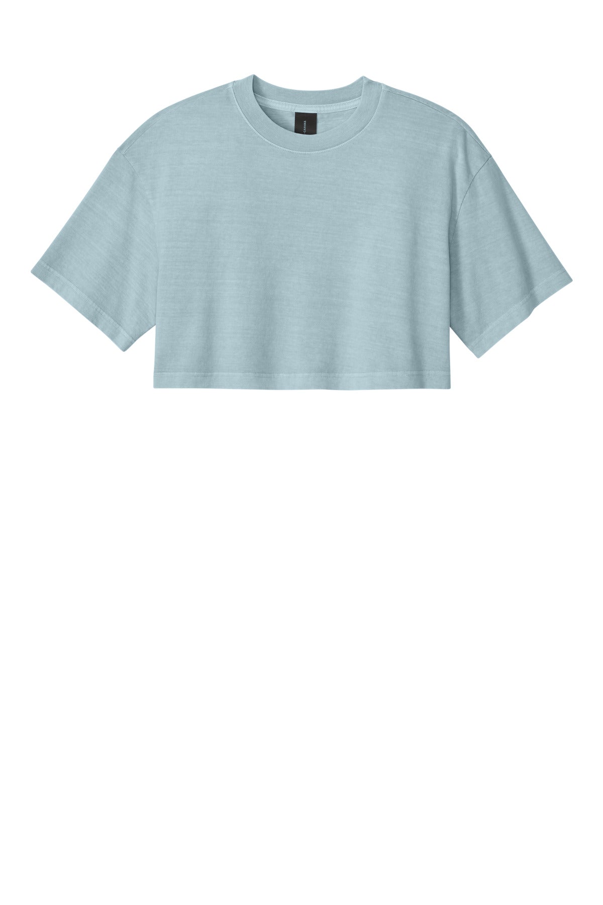 BELLA+CANVAS Women's Heavyweight Garment-Dyed Cropped Tee - Light Washed Denim