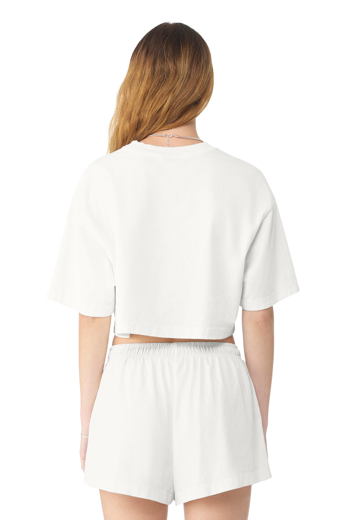 BELLA+CANVAS Women's Heavyweight Garment-Dyed Cropped Tee - Vintage White
