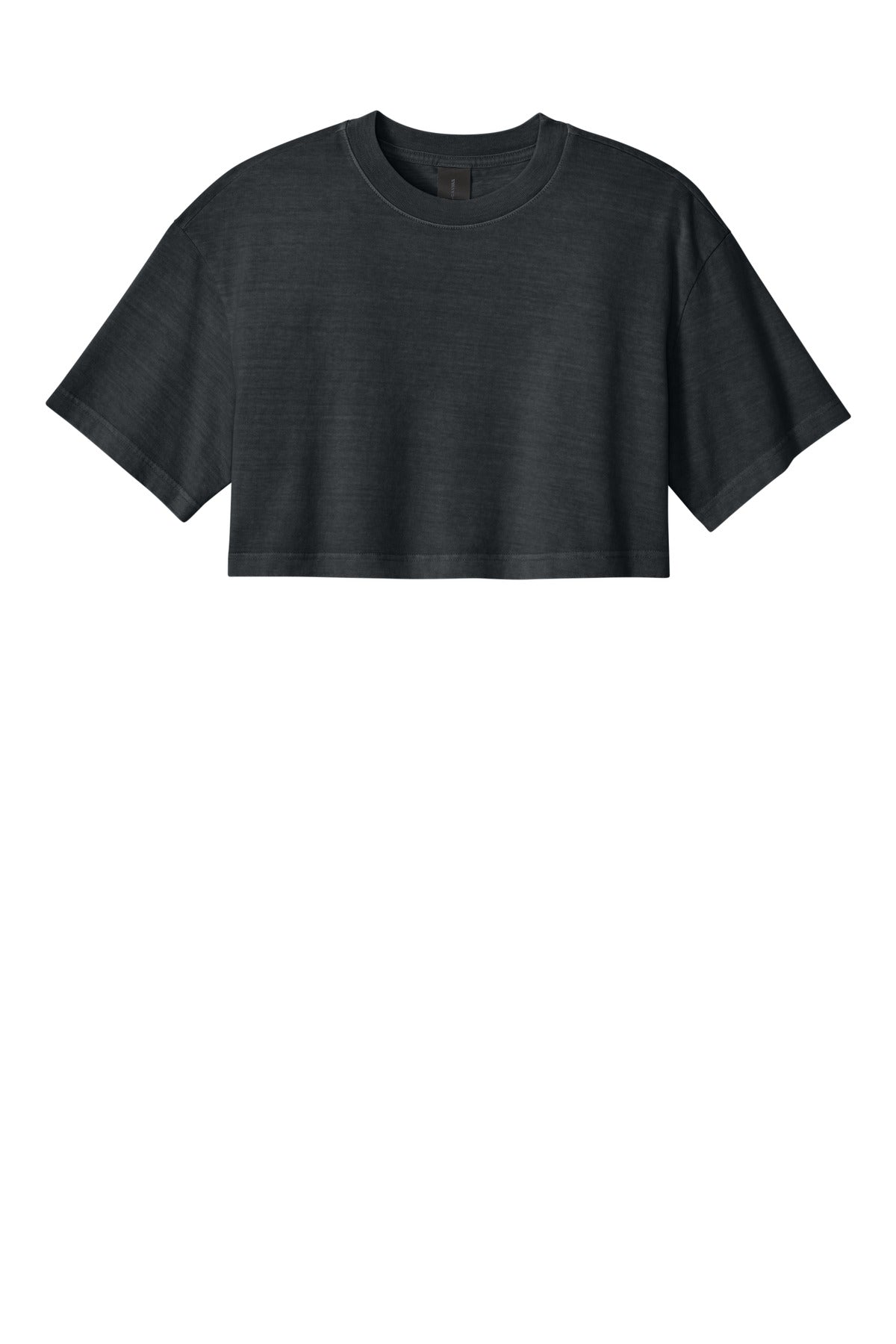 BELLA+CANVAS Women's Heavyweight Garment-Dyed Cropped Tee - Washed Black