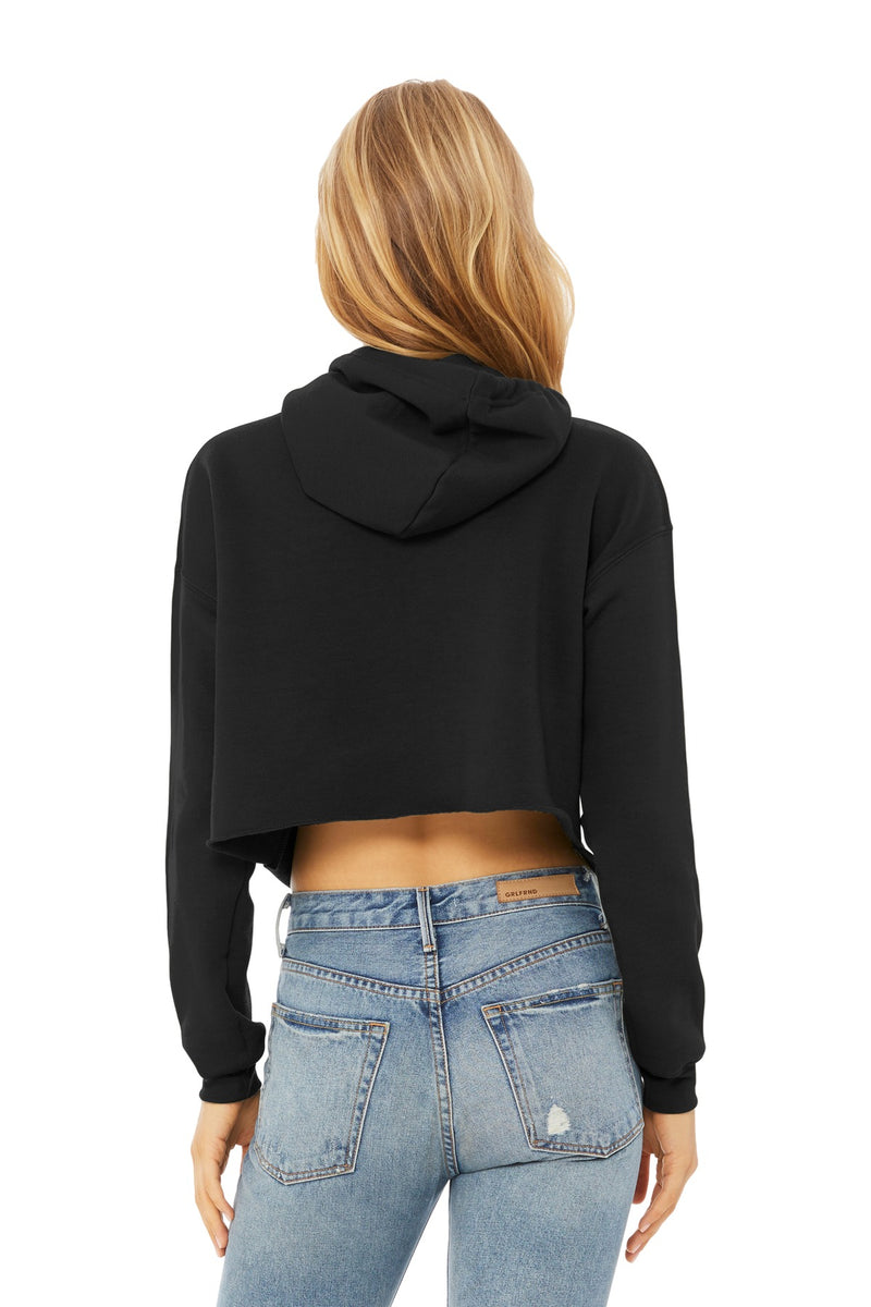 BELLA+CANVAS  Women's Sponge Fleece Cropped Fleece Hoodie - Black