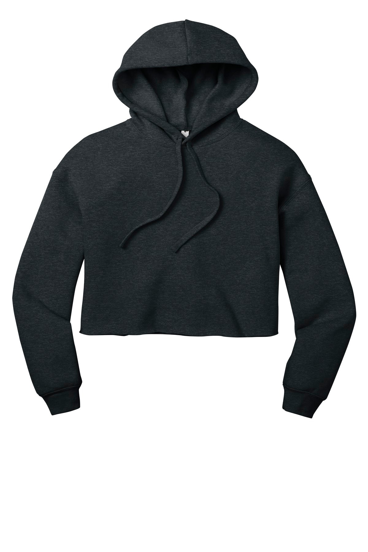 BELLA+CANVAS  Women's Sponge Fleece Cropped Fleece Hoodie - Dark Grey Heather