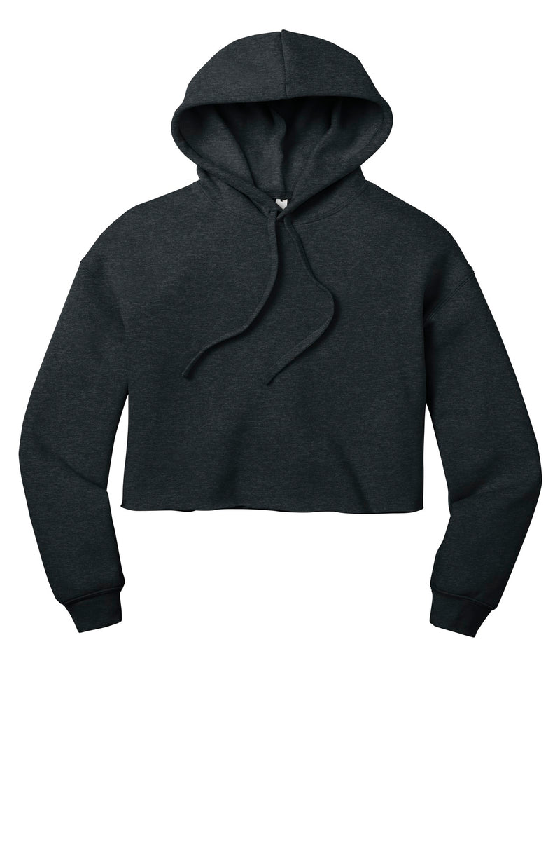 BELLA+CANVAS  Women's Sponge Fleece Cropped Fleece Hoodie - Dark Grey Heather