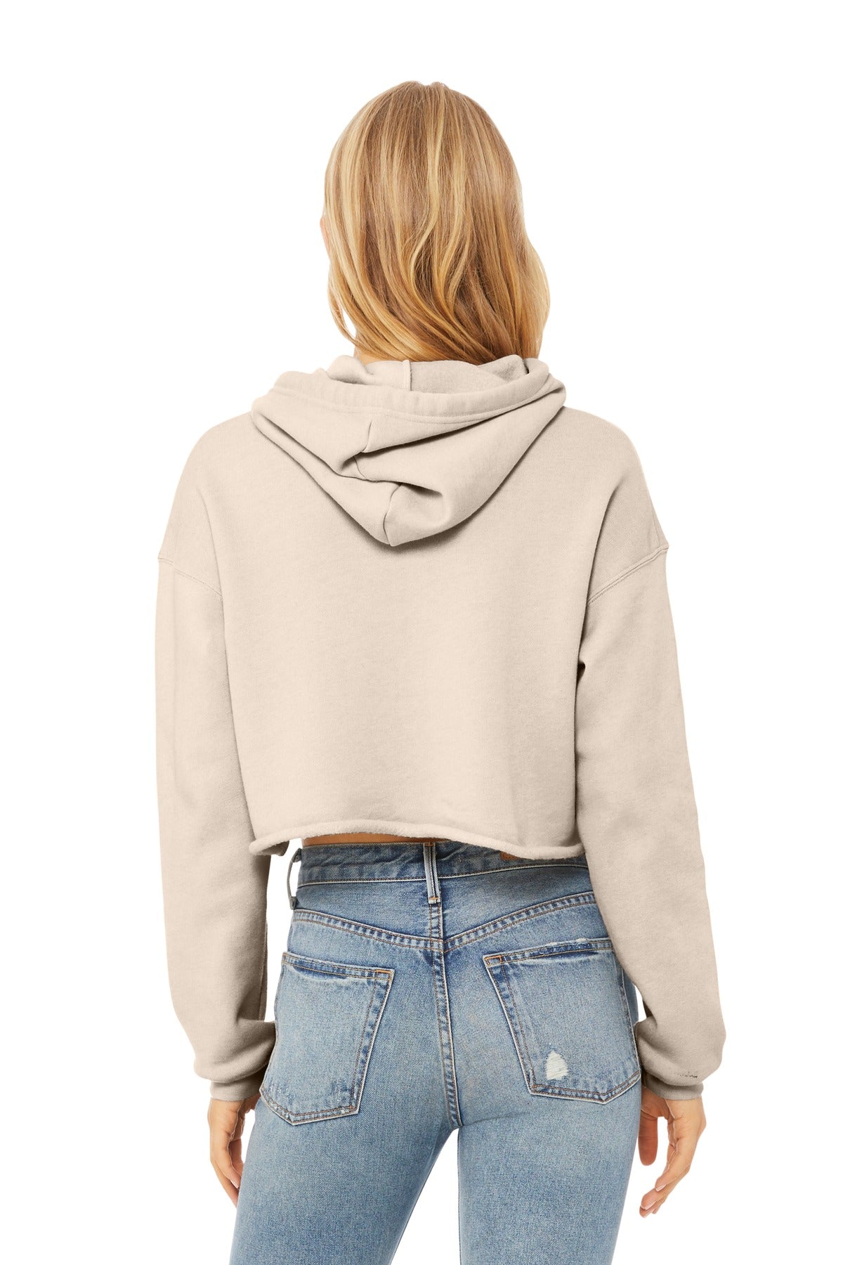 BELLA+CANVAS  Women's Sponge Fleece Cropped Fleece Hoodie - Heather Dust