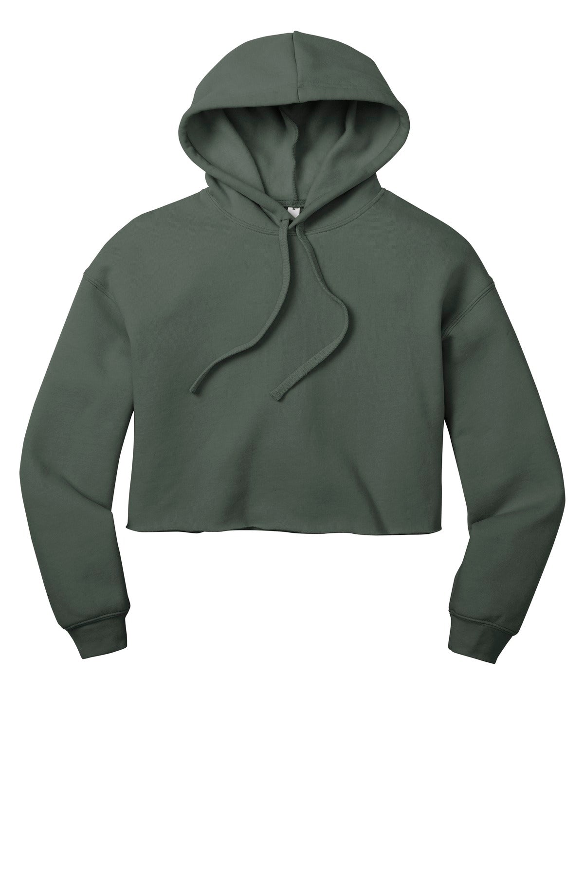 BELLA+CANVAS  Women's Sponge Fleece Cropped Fleece Hoodie - Military Green
